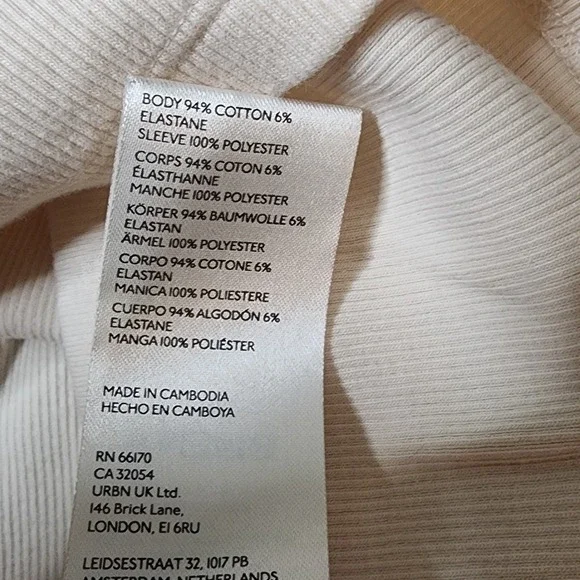 By ANTHROPOLOGIE Long Sleeve Top Cream Scoop Neck Peasant Cottage Boho‎ Small - Picture 4 of 8